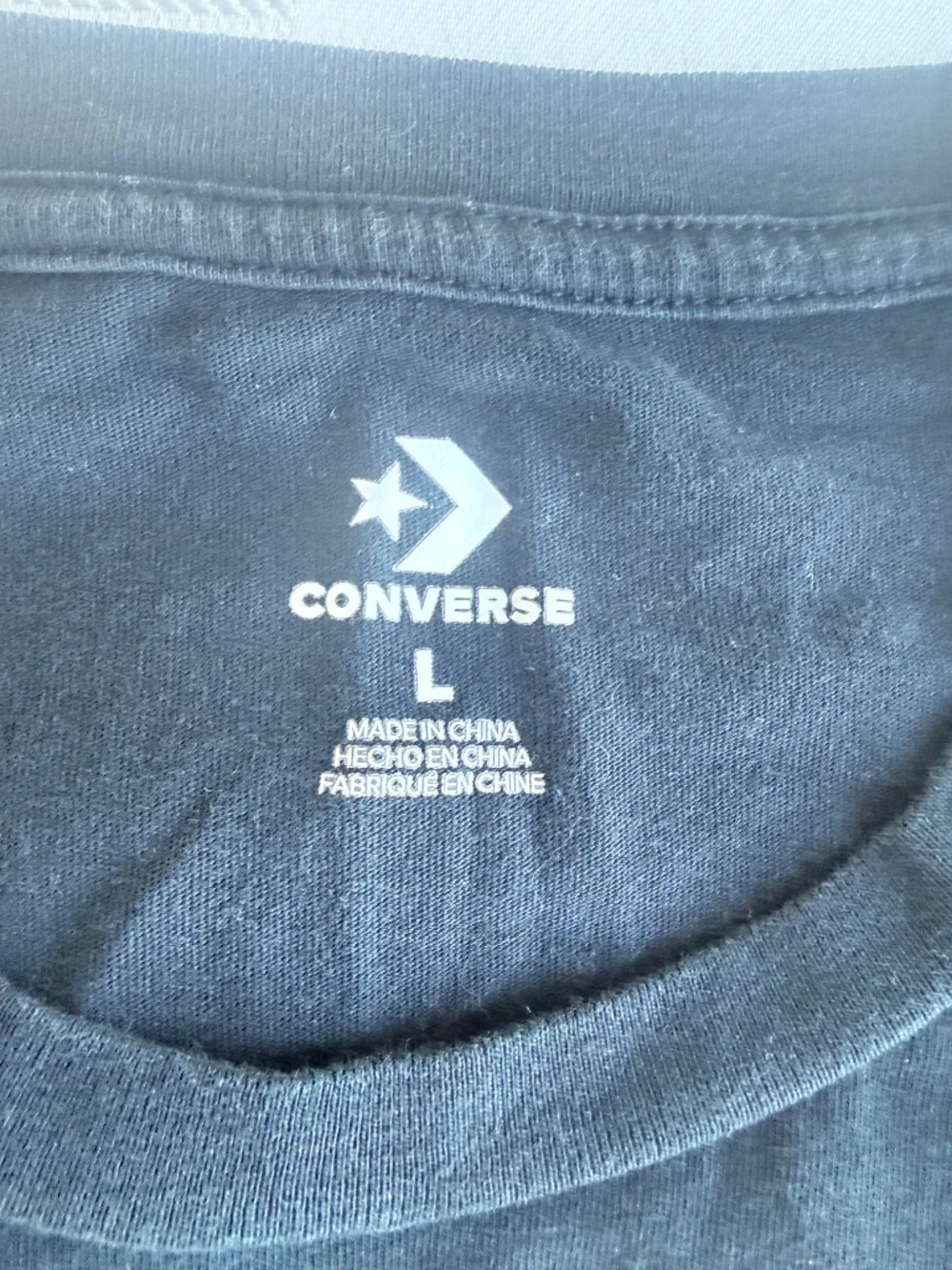 Converse Standard Fit Large Logo Star Chevron Tee Black